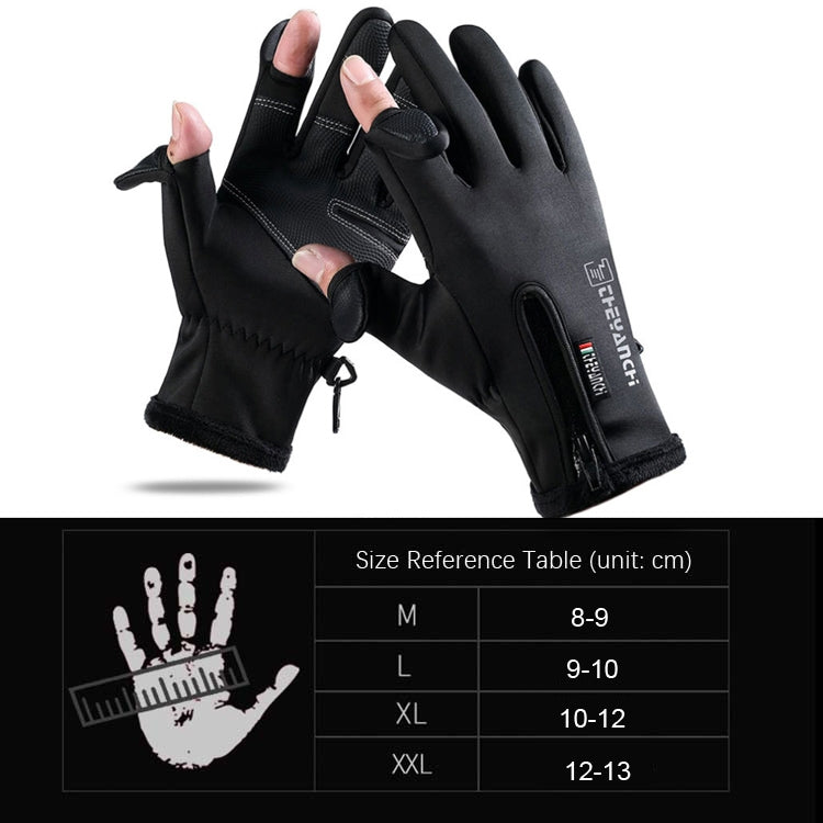 Outdoor Sports Riding Warm Gloves Touch Screen Fingerless Fishing Gloves, Size: XXl(Black) - Cycling Gloves by PMC Jewellery | Online Shopping South Africa | PMC Jewellery