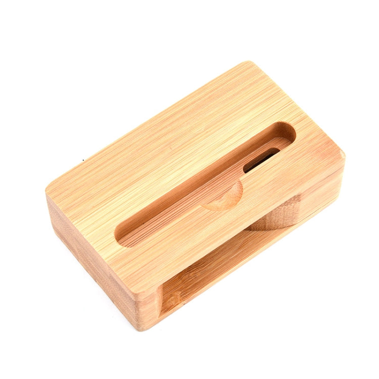2 PCS GB050 Mobile Phone Stand Bamboo Loudspeaker - Desktop Holder by PMC TechLife | Online Shopping South Africa | PMC TechLife