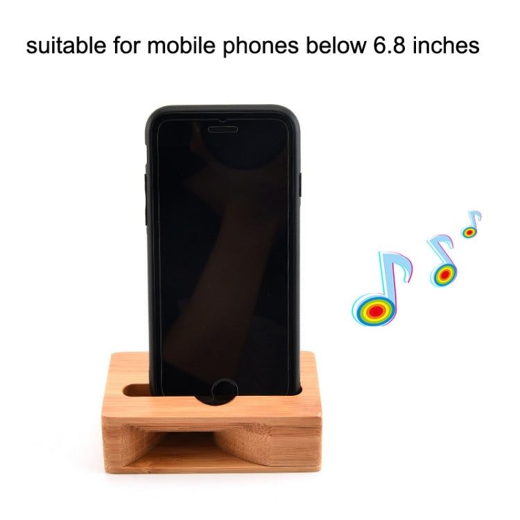 2 PCS GB050 Mobile Phone Stand Bamboo Loudspeaker - Desktop Holder by PMC TechLife | Online Shopping South Africa | PMC TechLife