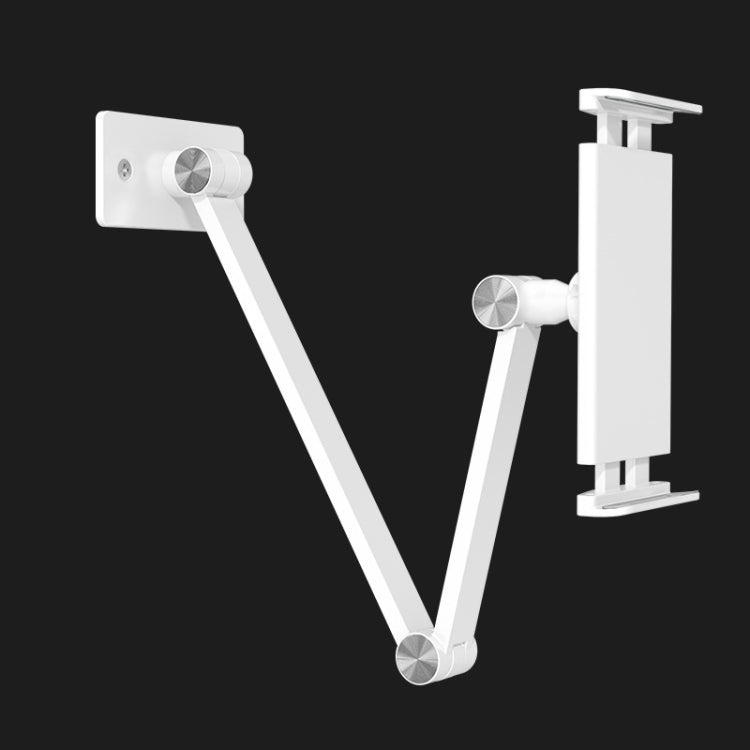 WS-2 Wall-Mounted Folding Telescopic Holder For Mobile Phone And Tablet(White) - Lazy Bracket by PMC Jewellery | Online Shopping South Africa | PMC Jewellery