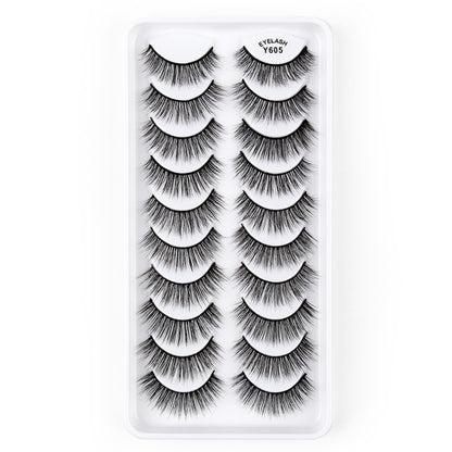 10 Pairs 3D Cat Eye False Eyelashes Naturally Thick And Fluffy Eyelashes(Y605) - Eyes by PMC Jewellery | Online Shopping South Africa | PMC Jewellery