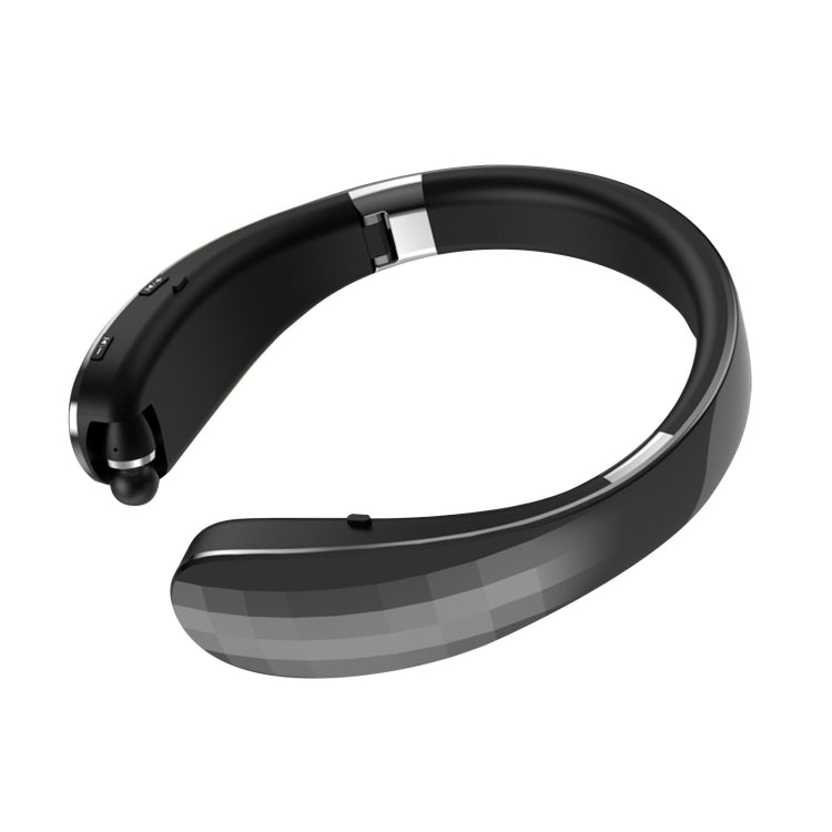 Telescopic Neck-Mounted Folding Bluetooth Earphone(Black) - Neck-mounted Earphone by PMC TechLife | Online Shopping South Africa | PMC TechLife