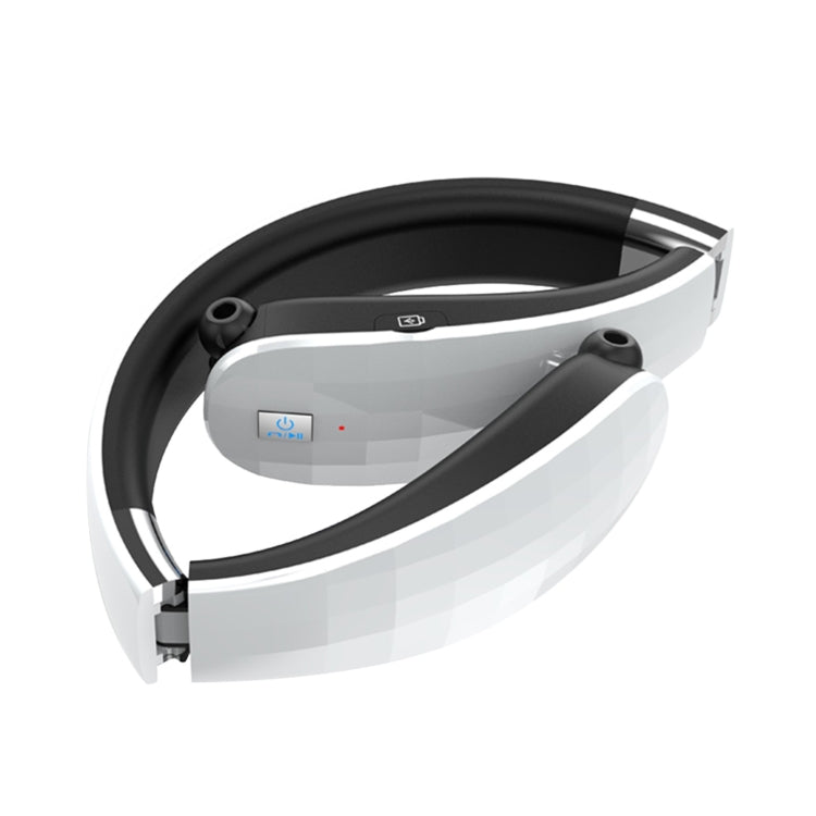 Telescopic Neck-Mounted Folding Bluetooth Earphone(White) - Neck-mounted Earphone by PMC TechLife | Online Shopping South Africa | PMC TechLife