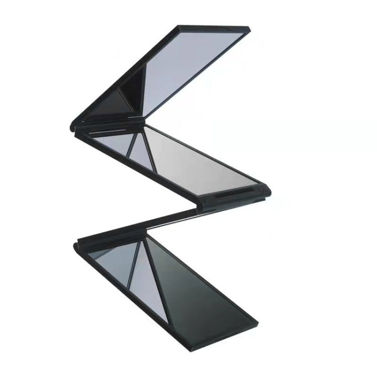 Four-sided Foldable Multi-angle Panoramic Portable Makeup Mirror(Black) - Mirror by PMC Jewellery | Online Shopping South Africa | PMC Jewellery