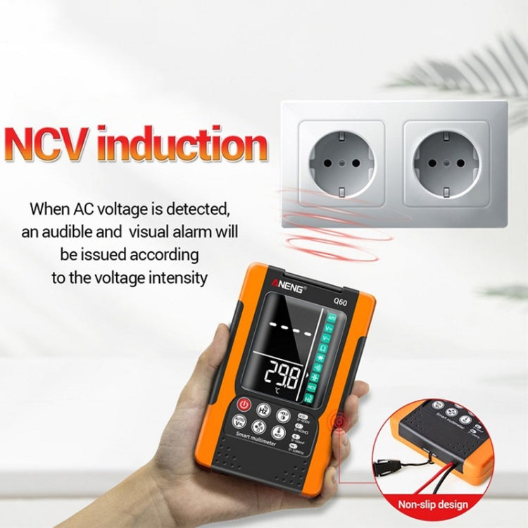 ANENG Automatic Intelligent High Precision Digital Multimeter, Specification: Q60 Intelligent(Orange) - Digital Multimeter by ANENG | Online Shopping South Africa | PMC Jewellery | Buy Now Pay Later Mobicred