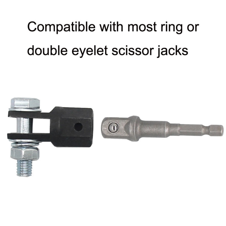 TO-OL007 Car Scissors Jack Adapter + Steel Ball Post(Black) - Car Jacks by PMC TechLife | Online Shopping South Africa | PMC TechLife