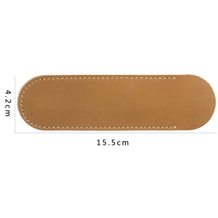 Single Pen Bag Handmade Line Pen Holder, Size: Large(Camel) - Pen Holder by PMC TechLife | Online Shopping South Africa | PMC TechLife