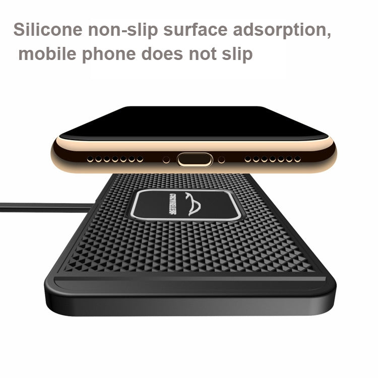 C1 30cm Short Cable 15W QI Car Wireless Charging Anti-Skid Pad - Wireless Charging Pads by PMC Jewellery | Online Shopping South Africa | PMC Jewellery