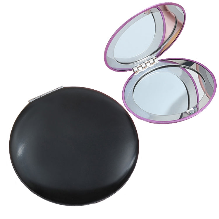 3 PCS Makeup Small Mirror Folding Portable Clamshell Circular Mirror(Black) - Mirror by PMC Jewellery | Online Shopping South Africa | PMC Jewellery