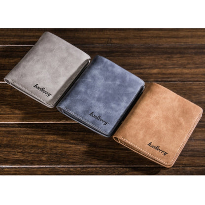 Baellerry BLR1152 Men Short Wallet Vintage Frosted Two Fold Wallet(Coffee Vertical) - Wallets by Baellerry | Online Shopping South Africa | PMC Jewellery