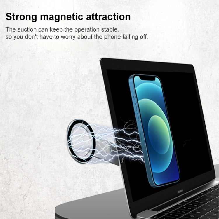 LK-01 Magsafe Laptop Aluminum Alloy Magnetic Stand With 2 Magnetic Sheet(Silver) - Hand-Sticking Bracket by PMC Jewellery | Online Shopping South Africa | PMC Jewellery