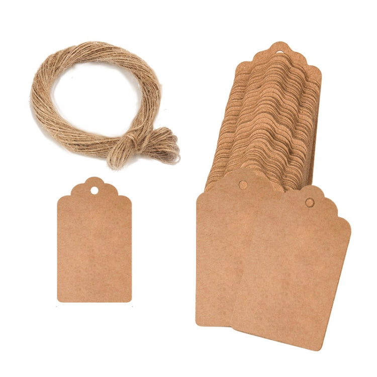 5 Bags 100PCS/Bag Kraft Paper Gift Tags Hang Tags(L-16) - Sticker & Tags by PMC TechLife | Online Shopping South Africa | PMC TechLife