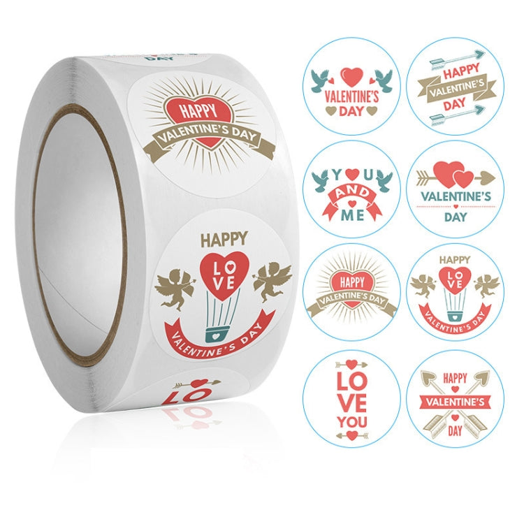 Roll Pack Valentine Day Heart Love Sticker Self-adhesive Label, Size: 2.5cm / 1 Inch(K-174) - Sticker & Tags by PMC TechLife | Online Shopping South Africa | PMC TechLife