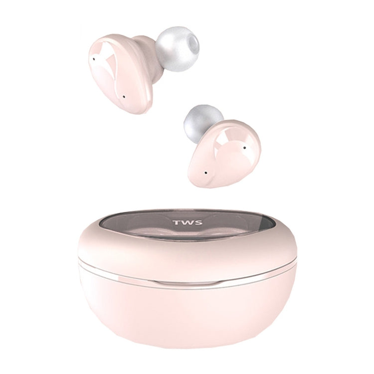 Mini Wireless With Charged Power Display ENC Bluetooth Headset(Pink) - Bluetooth Earphone by PMC TechLife | Online Shopping South Africa | PMC TechLife