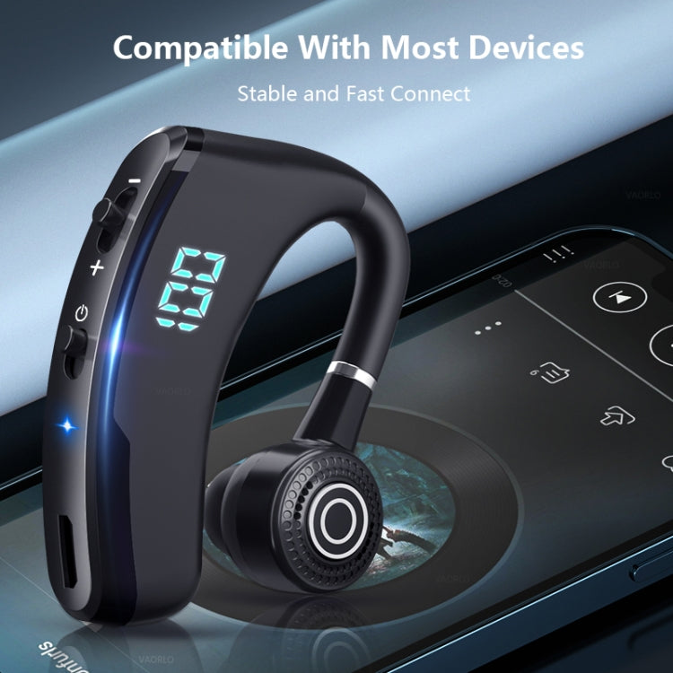 V9S Bluetooth Headset Noise Cancelling Headphones With LED Display(Black Single Ear) - Bluetooth Earphone by PMC Jewellery | Online Shopping South Africa | PMC Jewellery