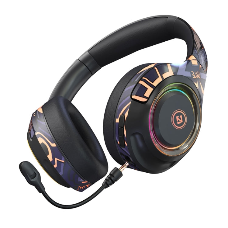 EL-A2 Gaming Ambient Light Folding Wireless Bluetooth Headset(Black) - Headset & Headphone by PMC TechLife | Online Shopping South Africa | PMC TechLife