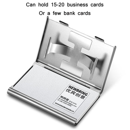 NEWBRING Large Capacity Hand Push Metal Business Card Holder(Black) - Card & Passport Bags by NEWBRING | Online Shopping South Africa | PMC Jewellery