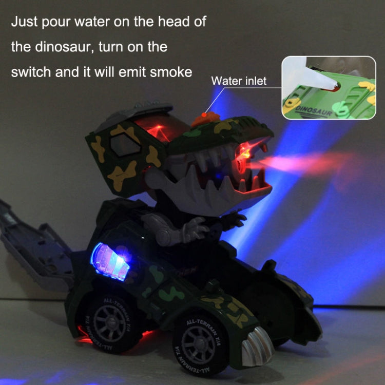 HG-884 Spray Deformation Dinosaur Fighting Vehicle Light Music Automatic Rotating Children Toys(Green) - Model Toys by PMC Jewellery | Online Shopping South Africa | PMC Jewellery