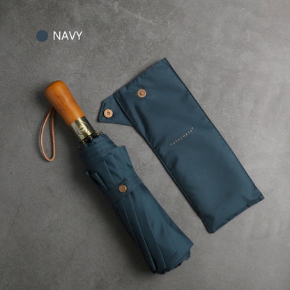 PARACHASE Ten-bone Double-layer Large Windproof Business Automatic Folding Umbrella(Navy) - Umbrellas by PARACHASE | Online Shopping South Africa | PMC Jewellery