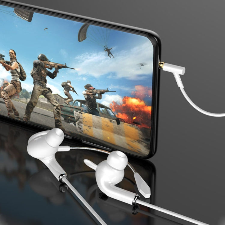 3.5mm Interface Mobile Phone Wire Control Headphones(White) - Normal Style Earphone by PMC TechLife | Online Shopping South Africa | PMC TechLife