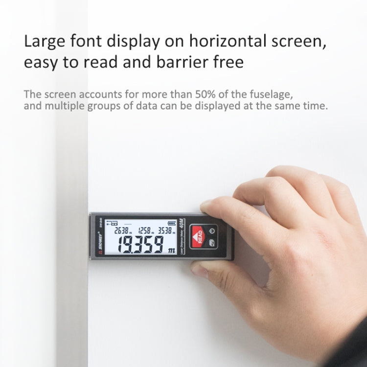 SNDWAY SW-BT40 Laser Rangefinder Infrared Measuring Ruler, Style: 40m Bluetooth Version - free shipping - PMC TechLife - Order now!