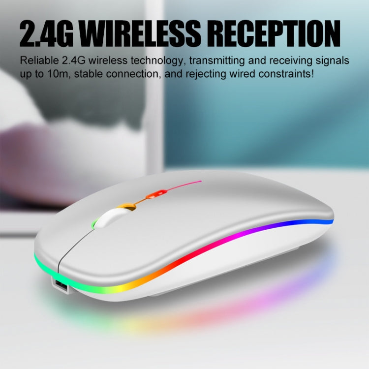 K-Snake BM110 RGB Lighting Effect Wireless Bluetooth Mouse(Silver) - Wireless Mice by K-Snake | Online Shopping South Africa | PMC TechLife