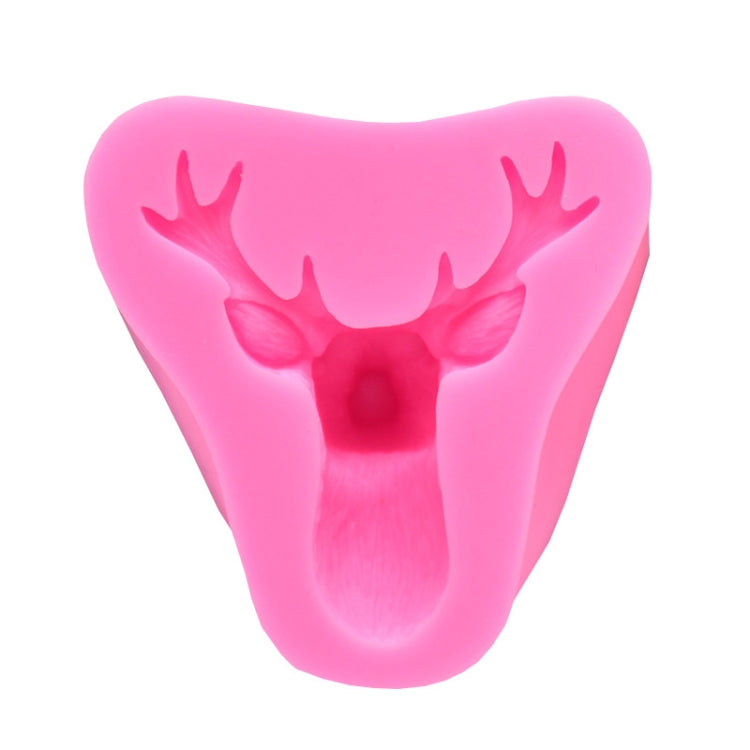 Deer Head Silicone Fondant Cake Mold(Pink) - Food Molds by PMC Jewellery | Online Shopping South Africa | PMC Jewellery