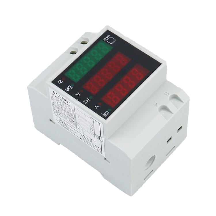 D52-2058 Wattmeter Din rail Volt Current Meter, Specification: AC80-300V Built-in CT - Current & Voltage Tester by PMC Jewellery | Online Shopping South Africa | PMC Jewellery