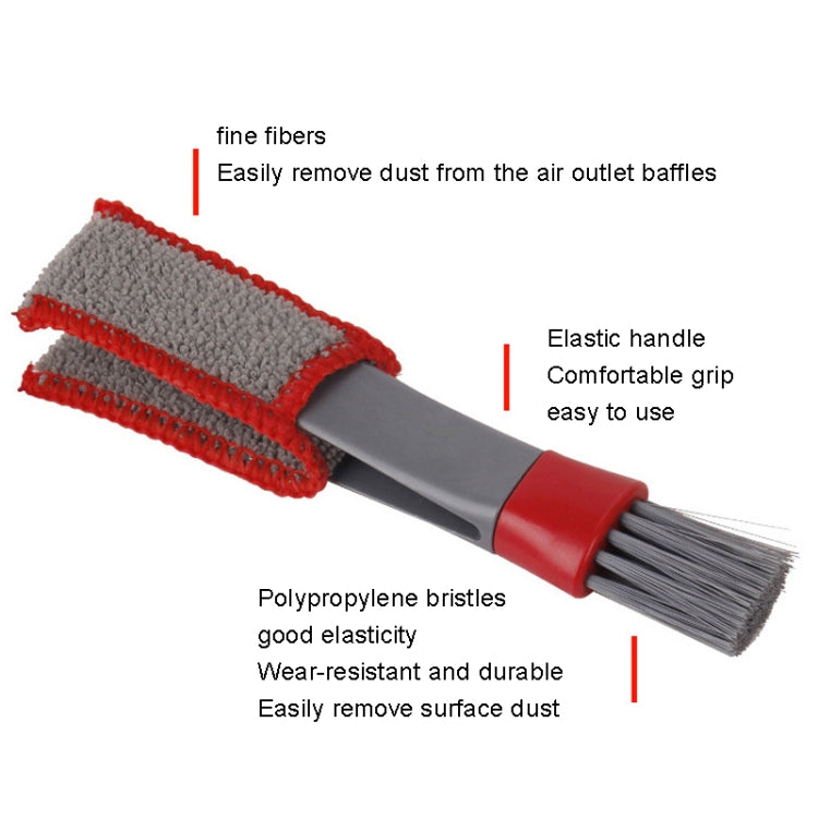 Car Wash Brush Soft Hub Multi-Function Dust Removal Tool, Color: Red Gray Air Outlet Brush - Car washing supplies by PMC TechLife | Online Shopping South Africa | PMC TechLife