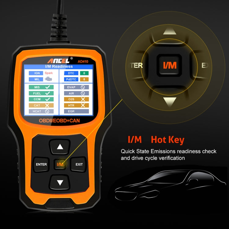 ANCEL AD410 OBD2 Car Universal Auto Diagnostic Scanner - Code Readers & Scan Tools by PMC TechLife | Online Shopping South Africa | PMC TechLife
