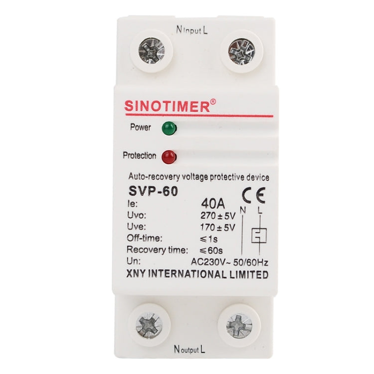 SINOTIMER Single-Phase Self-Duplex Intelligent Over-Pressure Protector(SVP-60) - Other Tester Tool by SINOTIMER | Online Shopping South Africa | PMC TechLife | Buy Now Pay Later Mobicred