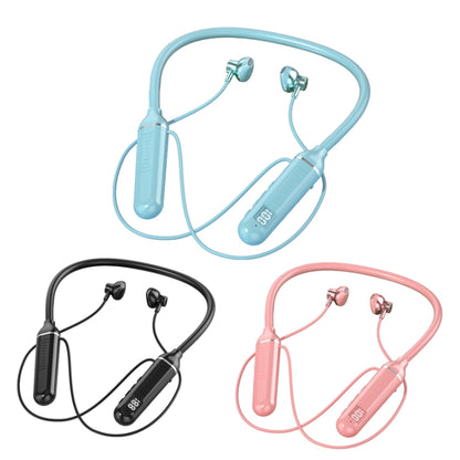 YD-36 Wireless Bluetooth Neck-mounted Earphone with Digital Display Function(Blue) - Neck-mounted Earphone by PMC Jewellery | Online Shopping South Africa | PMC Jewellery