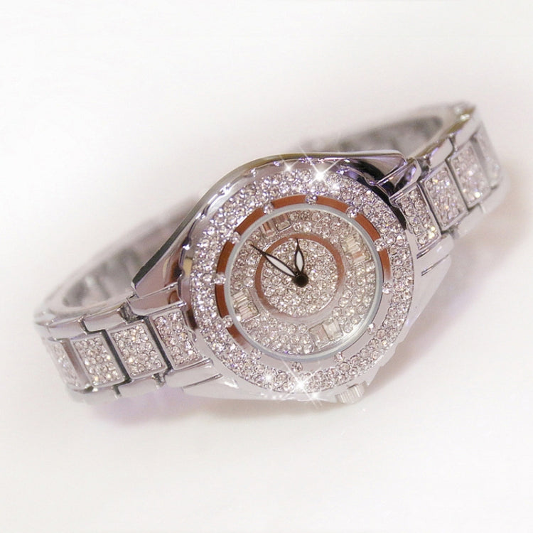 BS Bee Sister FA0917L  Niche Full Diamond Ladies Watch(Silver) - Alloy Watches by BS Bee Sister | Online Shopping South Africa | PMC Jewellery | Buy Now Pay Later Mobicred