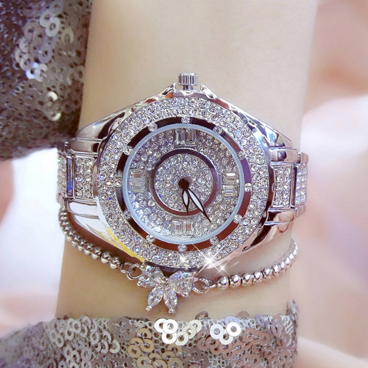 BS Bee Sister FA0917L  Niche Full Diamond Ladies Watch(Silver) - Alloy Watches by BS Bee Sister | Online Shopping South Africa | PMC Jewellery | Buy Now Pay Later Mobicred