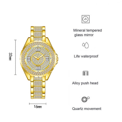 BS Bee Sister FA0917L  Niche Full Diamond Ladies Watch(Silver) - Alloy Watches by BS Bee Sister | Online Shopping South Africa | PMC Jewellery | Buy Now Pay Later Mobicred