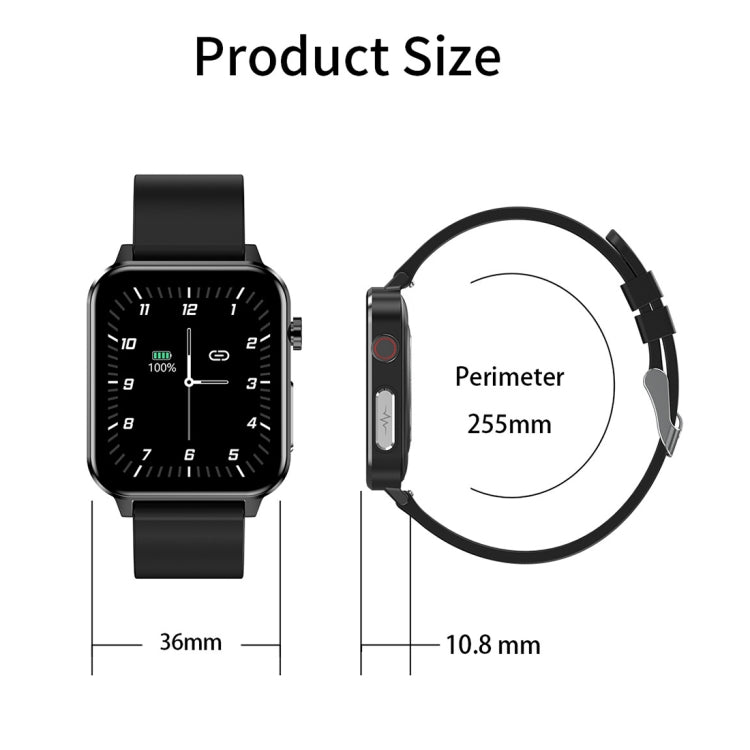 LOANIY E86 1.7 Inch Heart Rate Monitoring Smart Bluetooth Watch, Color: Black Steel - Smart Watches by LOANIY | Online Shopping South Africa | PMC Jewellery | Buy Now Pay Later Mobicred