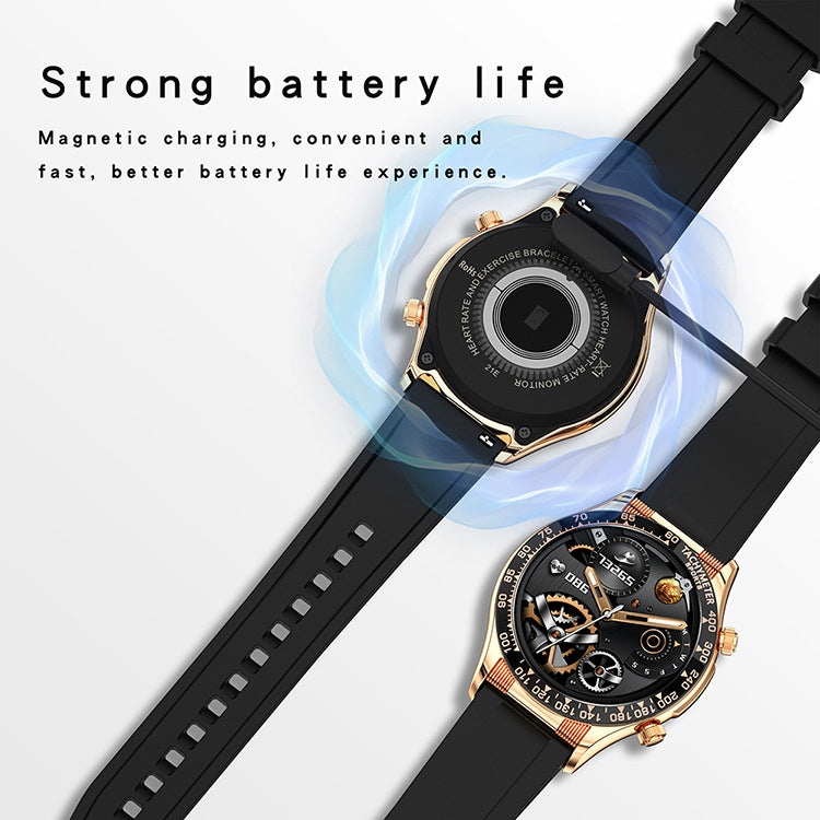 LOANIY E18 Pro Smart Bluetooth Calling Watch with NFC Function, Color: Gold Leather - free shipping - PMC TechLife - Order now!