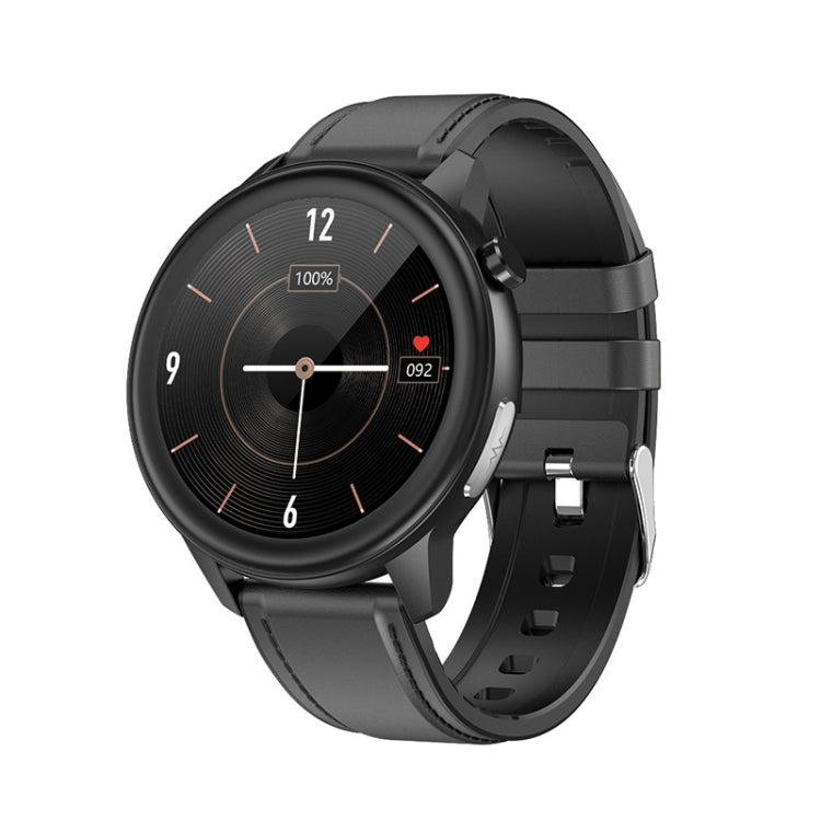 LOANIY E80 1.3 Inch Heart Rate Detection Smart Watch, Color: Black Leather - Smart Watches by LOANIY | Online Shopping South Africa | PMC Jewellery | Buy Now Pay Later Mobicred