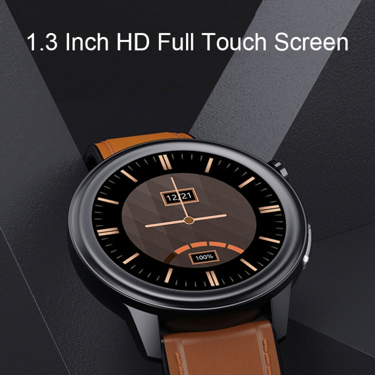 LOANIY E80 1.3 Inch Heart Rate Detection Smart Watch, Color: Black Leather - Smart Watches by LOANIY | Online Shopping South Africa | PMC Jewellery | Buy Now Pay Later Mobicred