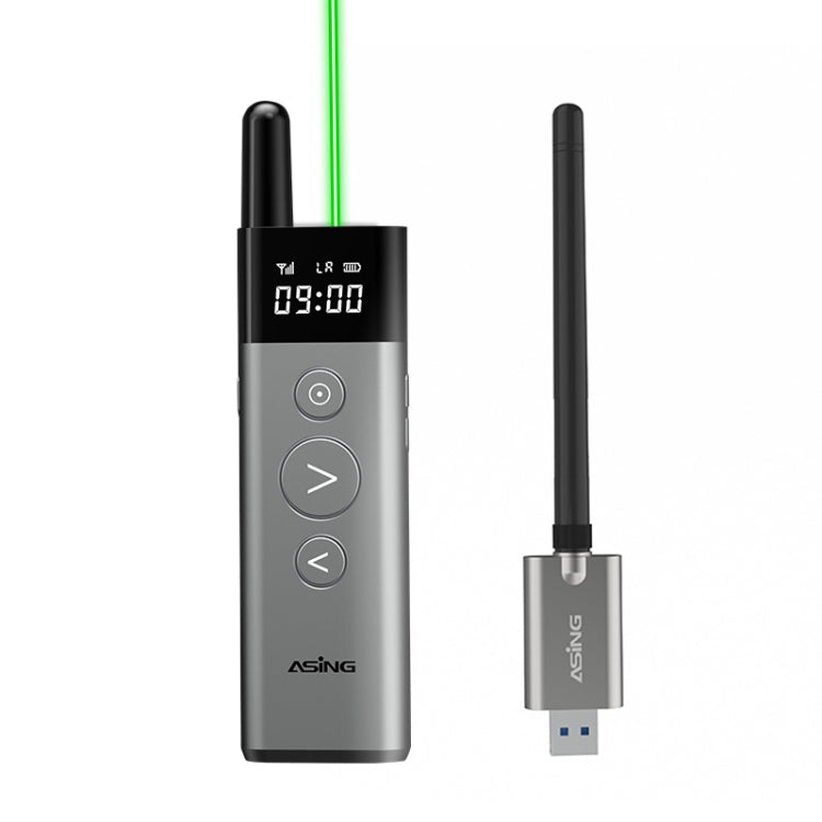 ASiNG A10 Green Light PPT Page Turning Pen Remote Control Presentation Pen, Capacity: 32G (Gray) - free shipping - PMC TechLife - Order now!