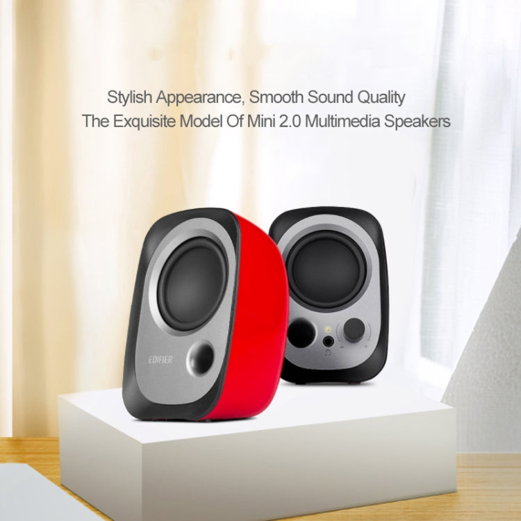 2 PCS Edifier R12U Subwoofer Mobile Phone Mini Desktop Computer USB Audio(White) - free shipping - PMC TechLife - Order now!
