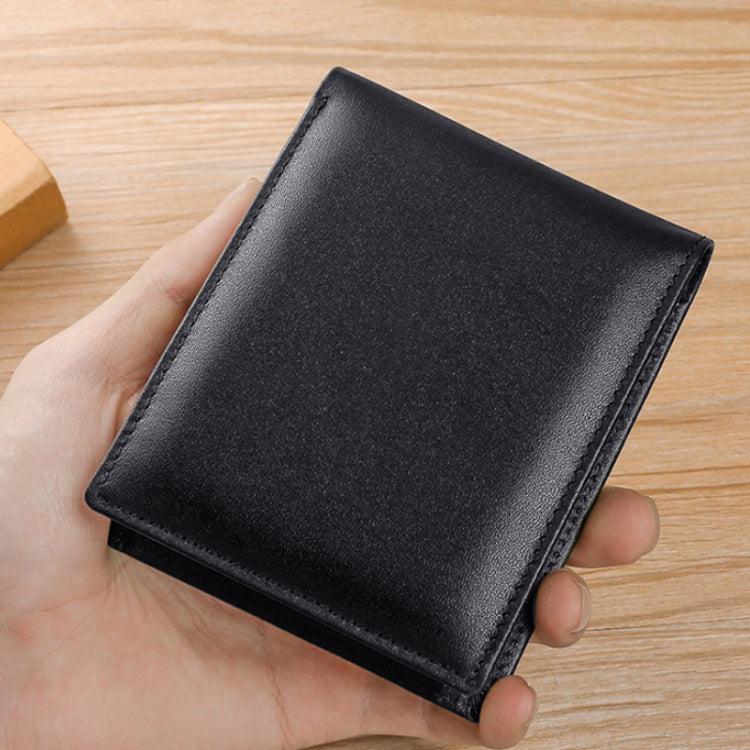 TP-215 Leather RFID Anti-theft Tri-fold Short Wallet(Blue) - free shipping - PMC TechLife - Order now!