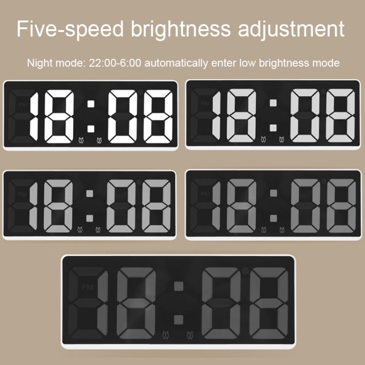 LED Bedside Alarm Clock Battery Plug-In Dual-Purpose Clock(White) - Alarm Clocks by PMC TechLife | Online Shopping South Africa | PMC TechLife