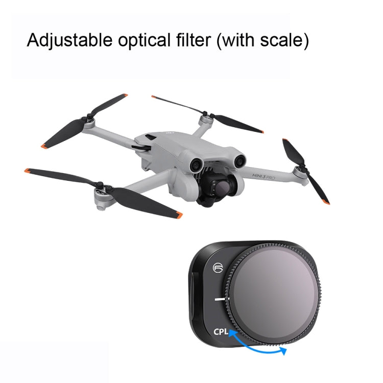 RCSTQ Aluminum Alloy Adjustable Filter Accessories for DJI Mini 3 Pro,Style: CPL - Mavic Lens Filter by RCSTQ | Online Shopping South Africa | PMC Jewellery