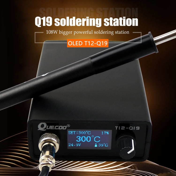 QUECOO 1.3 Inch Display Soldering Station with Handle, Set: US Plug (Q19+907) - free shipping - PMC TechLife - Order now!