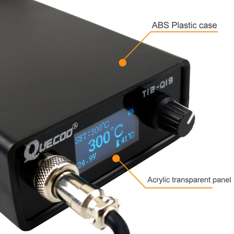 QUECOO 1.3 Inch Display Soldering Station with Handle, Set: US Plug (Q19+907) - free shipping - PMC TechLife - Order now!
