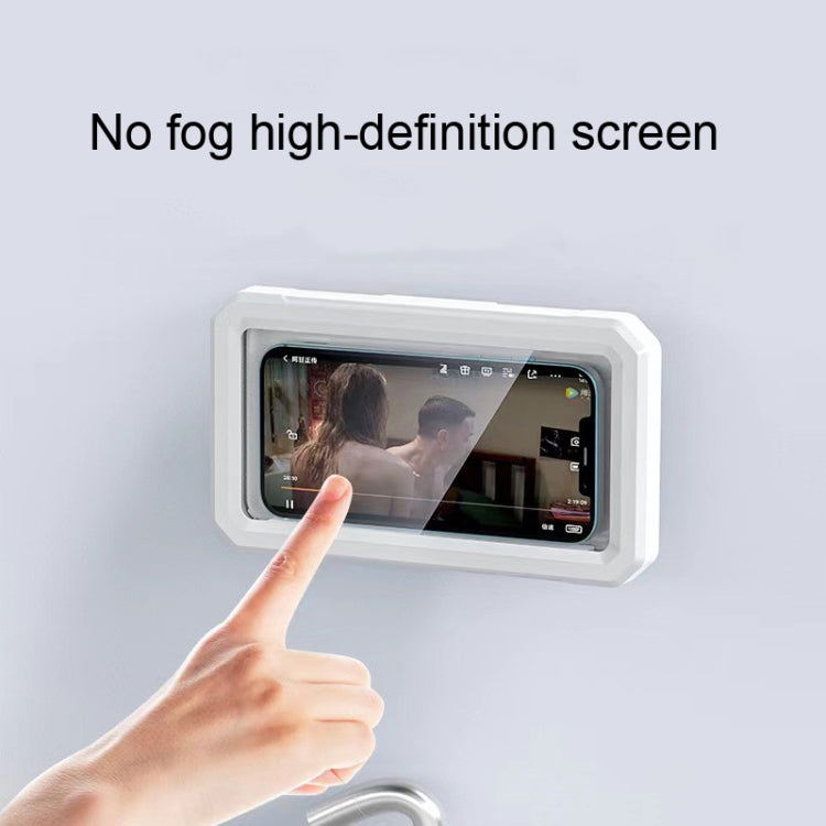 Retractable Rotating Bathroom Waterproof Mobile Phone Box Wall Mount Mobile Phone Holder(Pink) - Hand-Sticking Bracket by PMC TechLife | Online Shopping South Africa | PMC TechLife