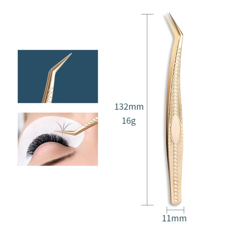 Eyelash Clip Eyelash Tweezers High Precision Eyelash Extension Tool(Golden Feather Clip) - Tools by PMC Jewellery | Online Shopping South Africa | PMC Jewellery