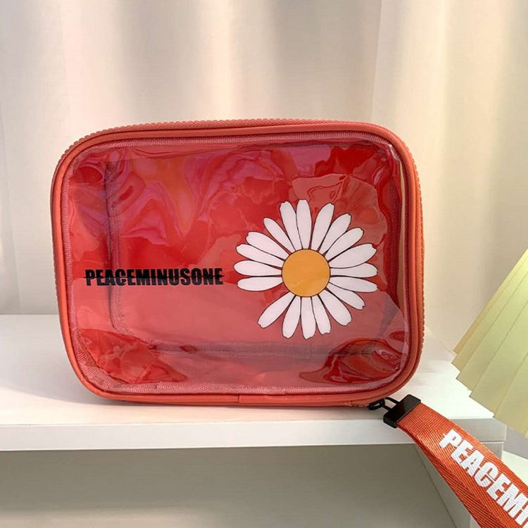 Travel Portable Transparent Large-Capacity Cosmetic Storage Bag, Specification: Large(Grapefruit Red) - Storage Boxes by PMC Jewellery | Online Shopping South Africa | PMC Jewellery