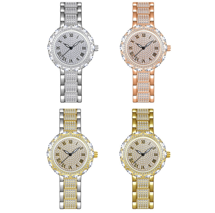 BS Bee Sister  FA1499 Ladies Diamond Watch Jewelry Chain Watch(Silver Golden) - Alloy Watches by BS Bee Sister | Online Shopping South Africa | PMC Jewellery | Buy Now Pay Later Mobicred